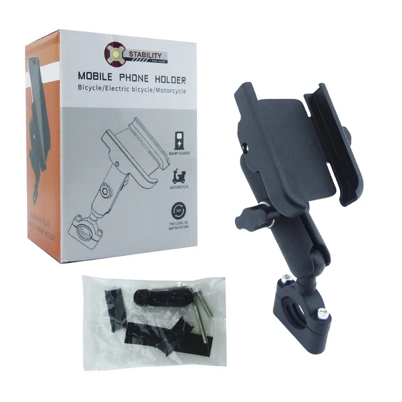 Porta Smartphone Para Manubrio De Moto O Bicicleta De Metal Modelo B-640 Con Brazo Articulado - imagen 5
