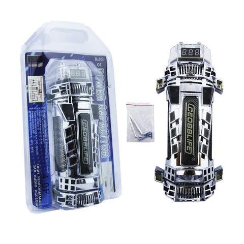 Capacitor Para Audio De Auto Marca CEOBBLIFE Con Luz LED Color Plata De 4.0 Faradios - imagen 1