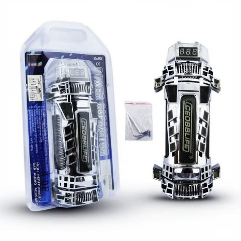 Capacitor Para Audio De Auto Marca CEOBBLIFE Con Luz LED Color Plata De 4.0 Faradios - imagen 2