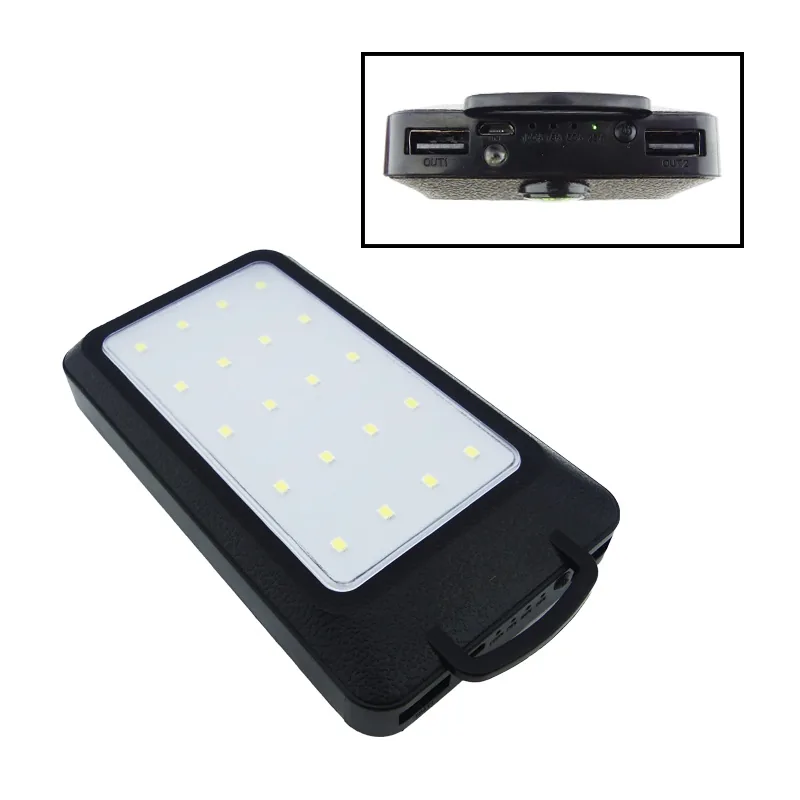 Bateria De Emergencia Solar A 20.000 Mah Con 2 Puertos USB, Brujula, Linterna E Indicador De Carga - imagen 5