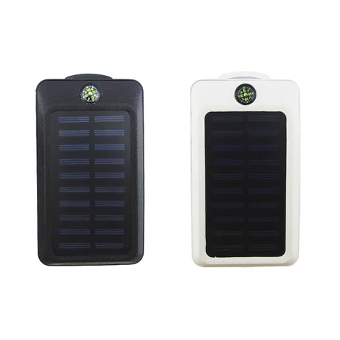Bateria De Emergencia Solar A 20.000 Mah Con 2 Puertos USB, Brujula, Linterna E Indicador De Carga - imagen 3