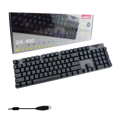 Teclado Pc Gamer Mecanico Gk-800 Con Luz RGB. - imagen 1