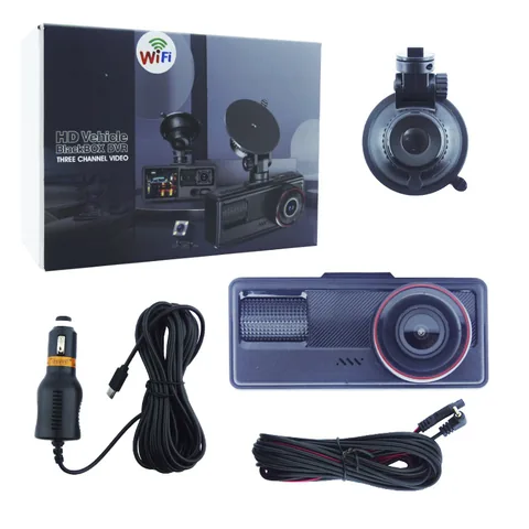 Camara DVR Triple Wifi Con Pantalla De 2.0” Modelo A15 Incluye Camara De Retroceso - imagen 1