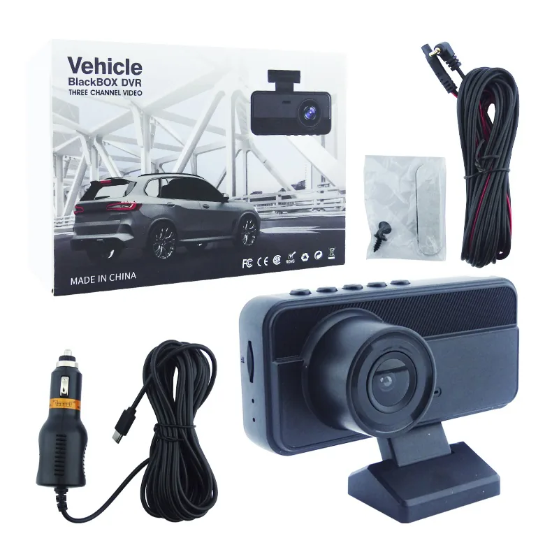 Camara DVR Triple Wifi Con Pantalla De 2.0” Modelo A18, Incluye Camara De Retroceso - imagen 1