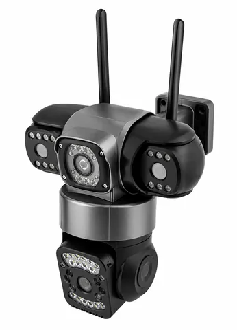 Camara De Vigilancia Ip Wifi Triple Camara 2 Mp - Control celular - CAM-VIG-IP-TRI-WIFI