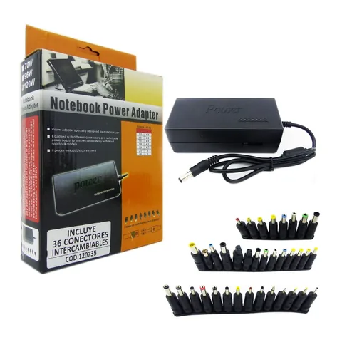 Eliminador Universal Para Notebook, 120W, Con 36 Puntas Intercambiables. - imagen 3