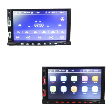 Radio Para Auto Con Pantalla 7” Bluetooth Con Carplay, MP5, 2 USB, Aux, SD Y Control Remoto - imagen 3