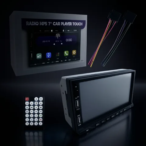 Radio Para Auto Con Pantalla 7” Bluetooth Con Carplay, MP5, 2 USB, Aux, SD Y Control Remoto - imagen 2