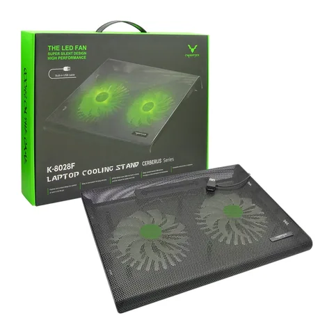 Base De Enfriamiento Para Notebook Con 2 Ventiladores Y Luz, Modelo K-8028F - imagen 1