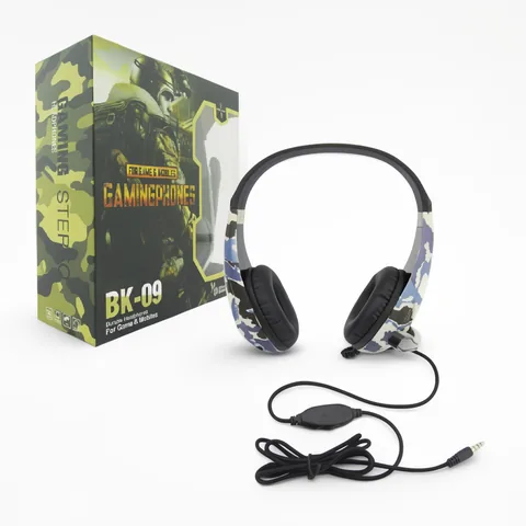 Audifono Para Gamer Con Microfono, PS4/Xbox, BK-09, Camuflado, Regulador De Volumen - imagen 2