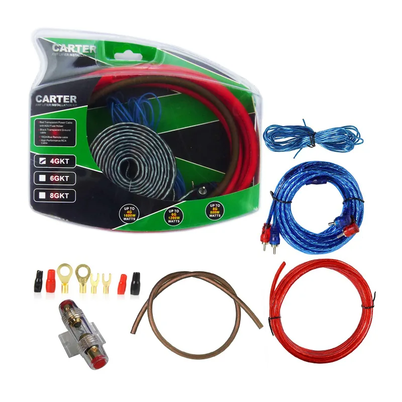 Kit Cables De Amplificacion Para Auto, Modelo 4GKT. Premium. - imagen 5
