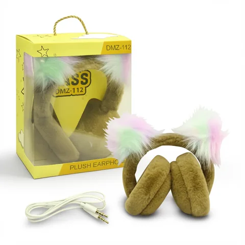 Audifonos Para Niños Con Cable, Vincha, Orejas Peluche, 20 Diseños. En Caja. - imagen 2