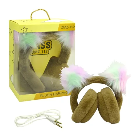 Audifonos Para Niños Con Cable, Vincha, Orejas Peluche, 20 Diseños. En Caja. - imagen 1