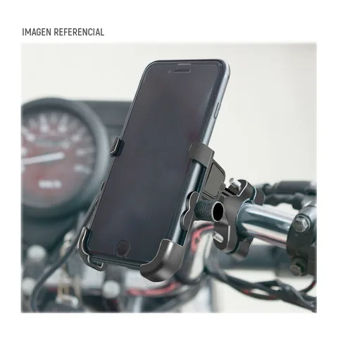 Porta Smartphone Con USB De Carga Para Moto, Metalico, En Caja - imagen 3