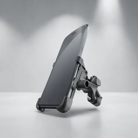 Porta Smartphone Con USB De Carga Para Moto, Metalico, En Caja - imagen 4