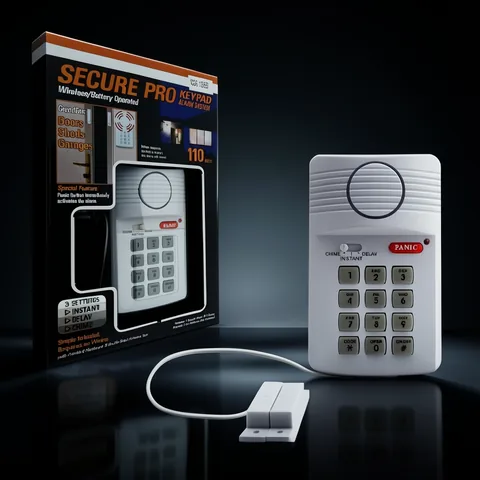 Alarma Para Casa, Secure-Pro, A Pila Con Sensor Magnetico. En Caja. - imagen 2