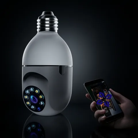 Camara Vigilancia IP Wifi, Diseño Ampolleta, Jortan. Con Movimiento. En Caja. - imagen 2