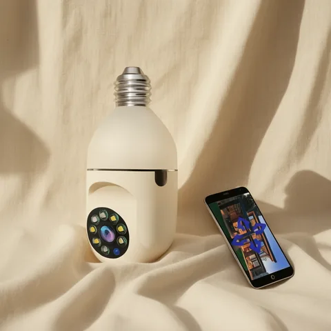 Camara Vigilancia IP Wifi, Diseño Ampolleta, Jortan. Con Movimiento. En Caja. - imagen 4