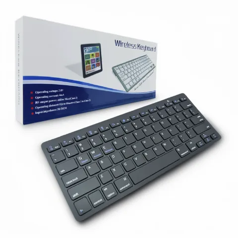 Teclado Bluetooth, Blanco/Negro Universal En Caja. - imagen 4