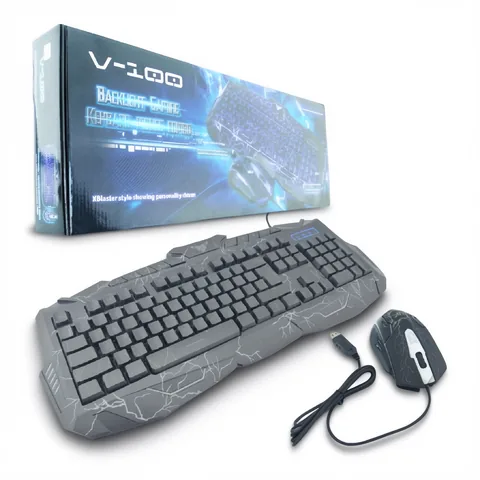 Teclado + Mouse Gamer, Mod-V100, Con Luz. En Caja. - imagen 2