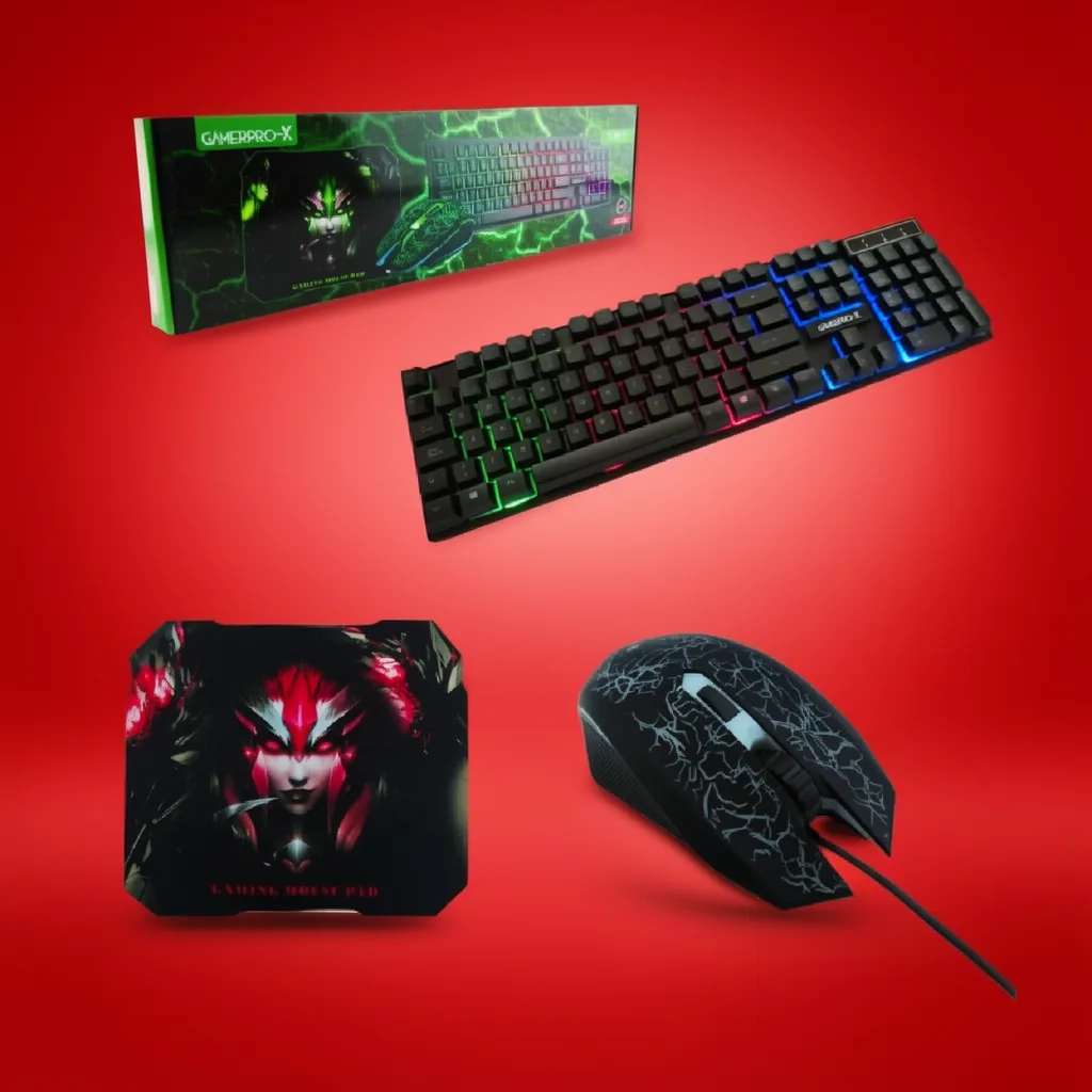 Kit Gamer GAMEPRO-X 3 En 1. Teclado, Mouse Y  Mouse Pad. - imagen 6