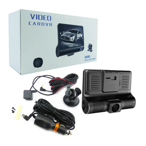 Camara DVR Triple Camara LCD 4" Para Auto - imagen 1
