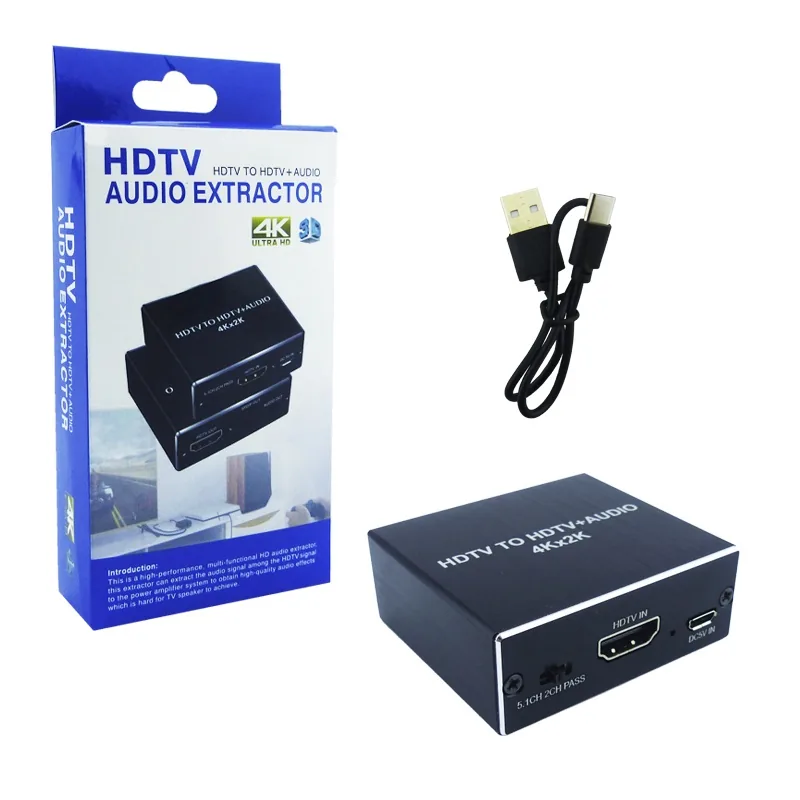 Convertidor Extractor De Audio HDMI A HDMI-Optico Con Jack 3.5 MM - imagen 1