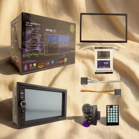 Radio Para Auto Con Pantalla 7” Touch, Con Bisel, Control Remoto Y Mando Para Volante. - imagen 4