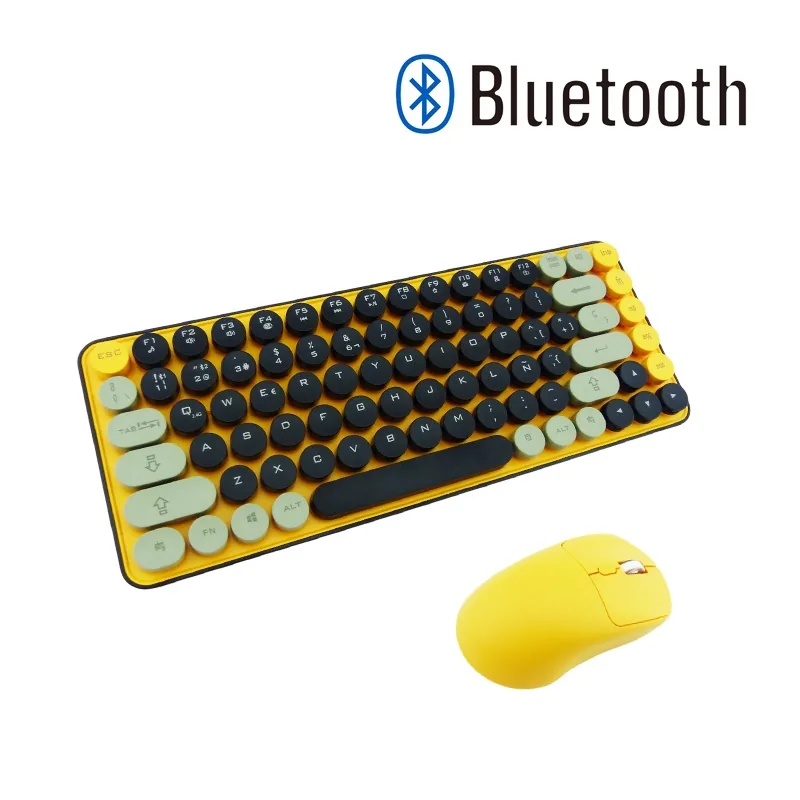Teclado Y Mouse Bluetooth Modelo HK-05 De Teclas Redondas. - imagen 7