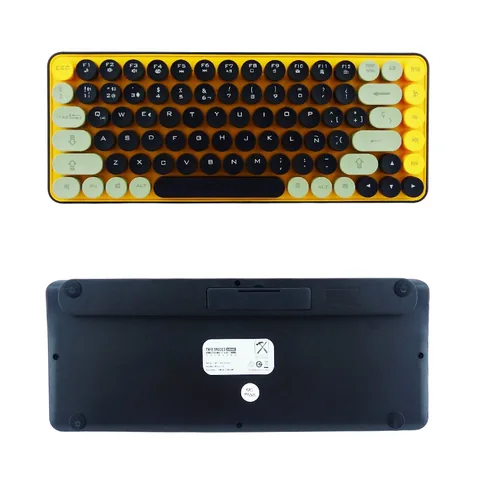 Teclado Y Mouse Bluetooth Modelo HK-05 De Teclas Redondas. - imagen 3