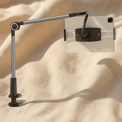 Soporte Para Tablet De 1 Mts En Aluminio Con Brazo Flexible, Ajustable Y Gancho - imagen 4