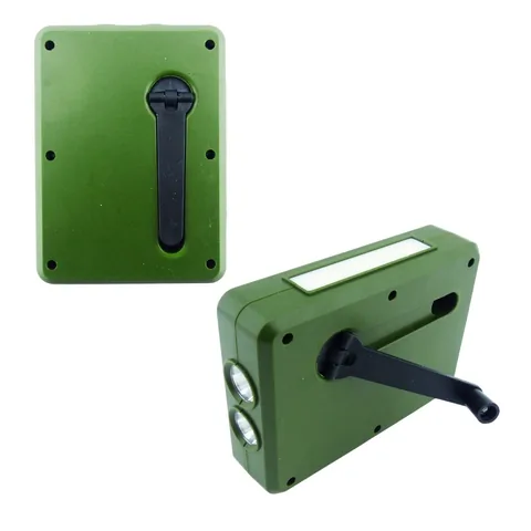 Bateria De Emergencia Solar Recargable Con Dinamo, Conexion USB, Type-C Y Linterna. Modelo RY-T9902. - imagen 3