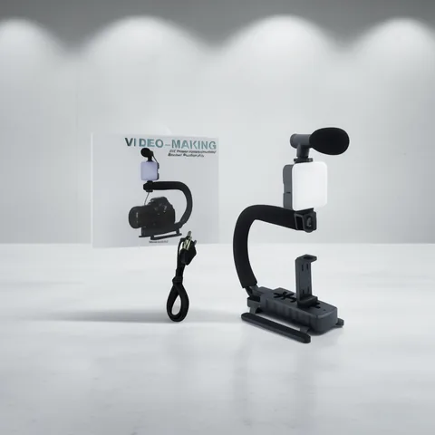 Estabilizador Para Camaras O Smartphone Con Luz, Microfono Y Control Remoto Bluetooth. - imagen 4