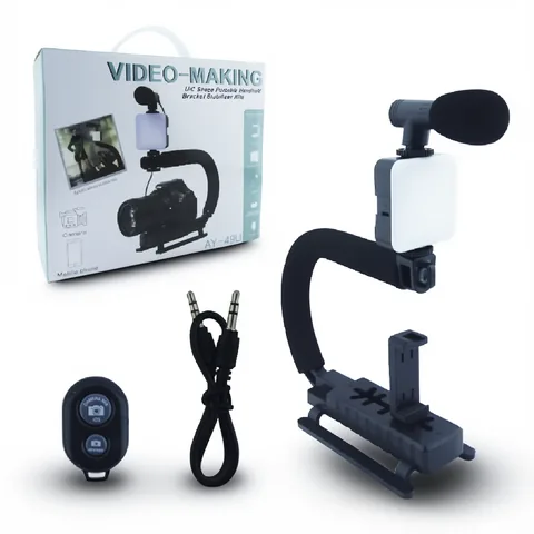 Estabilizador Para Camaras O Smartphone Con Luz, Microfono Y Control Remoto Bluetooth. - imagen 2