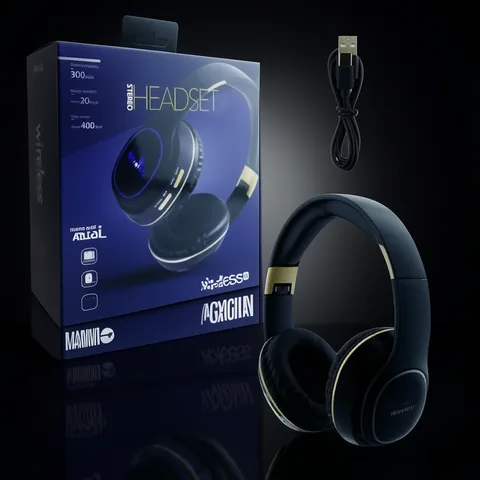 Audifono Cintillo Bluetooth Modelo AIN-730L Con Luz Y Conexiones TF-AUX, Radio FM. Recargable. - imagen 2