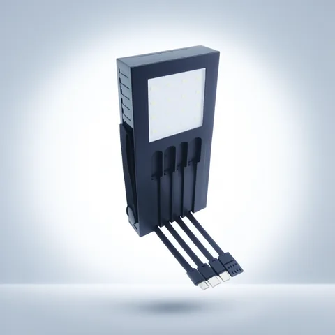 Bateria De Emergencia Solarmarca RST Modelo SP-100 De Dos USB, Cuatro Cables De Carga, Linterna Y 30.000 Mah - imagen 4