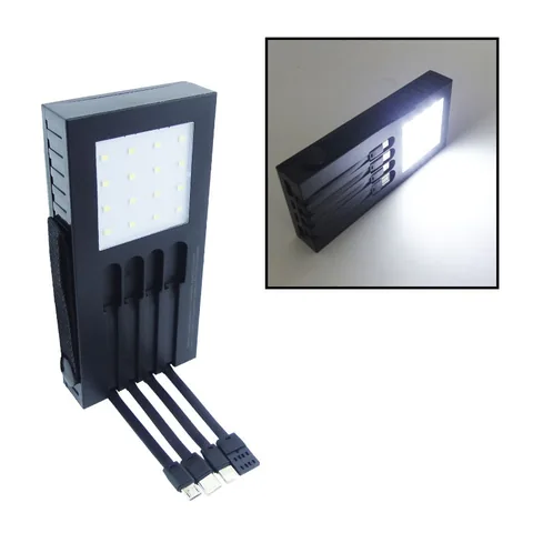 Bateria De Emergencia Solarmarca RST Modelo SP-100 De Dos USB, Cuatro Cables De Carga, Linterna Y 30.000 Mah - imagen 3