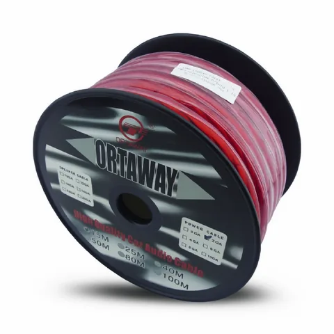 Rollo De Cable Para Amplificador Marca ORTAWAY, Audio De Auto, 15 Mts - imagen 2