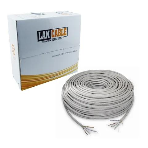 Rollo Cable De Red UTP Cat 6E Gris De 100 Mts Para Exteriores E Interiores - imagen 1