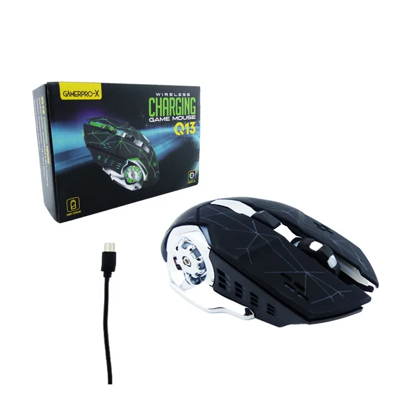Mouse Inalambrico Gamer Recargable. Marca GAMEPRO-X. Modelo Q13 Con Iluminacion. - imagen 1
