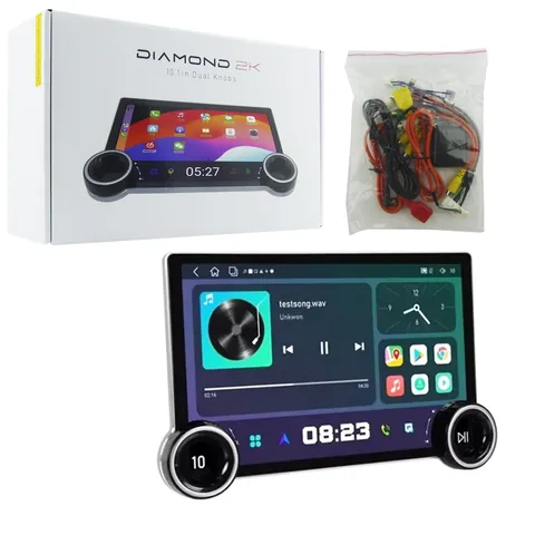 Radio Para Auto Con Pantalla 10.1 Pulgadas Con Carplay Y Android, Pantalla Touch Y Botones Redondos. - imagen 1