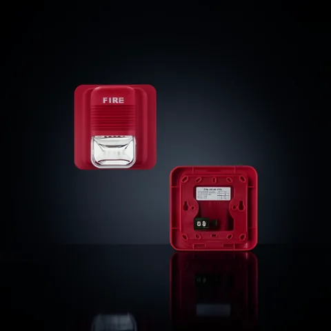 Alarma Sirena Mas Strobo Para Incendio FIRE En 3 Tonos. DC 12 A 24 Volt - imagen 2