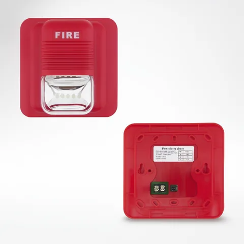 Alarma Sirena Mas Strobo Para Incendio FIRE En 3 Tonos. DC 12 A 24 Volt - imagen 4