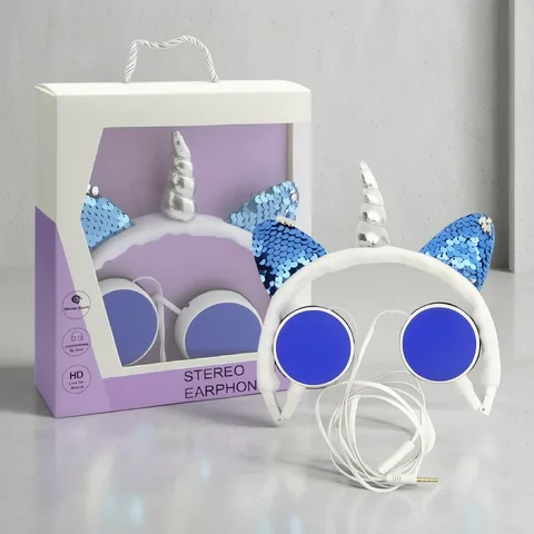 Audifonos Para Niños Con Cable De Vincha Unicornio 3.5Mm, Modelo DMZ-11 - imagen 2