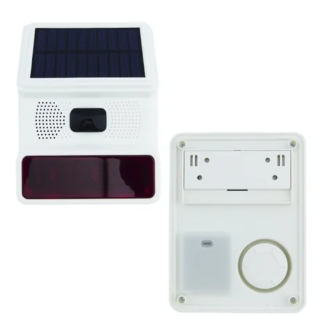 Alarma Sirena Con Baliza Solar Marca NEW GRADE Con Control Remoto Y Sensor De Movimiento - imagen 3
