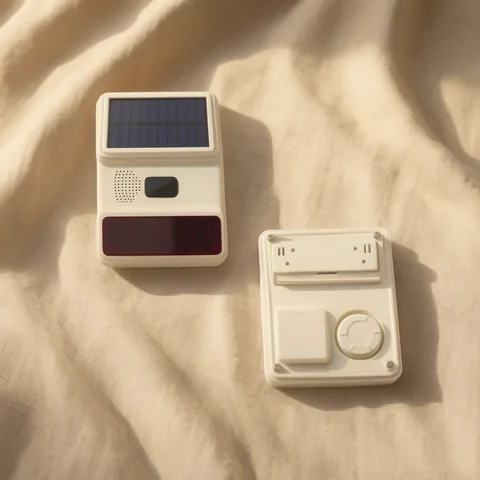 Alarma Sirena Con Baliza Solar Marca NEW GRADE Con Control Remoto Y Sensor De Movimiento - imagen 4