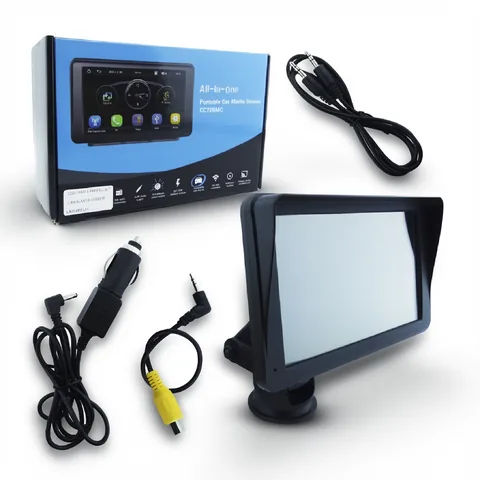 Pantalla 7” Para Auto Con Parlante, Brazo Extensible, Mirror Link, Car Play Y Android - imagen 2