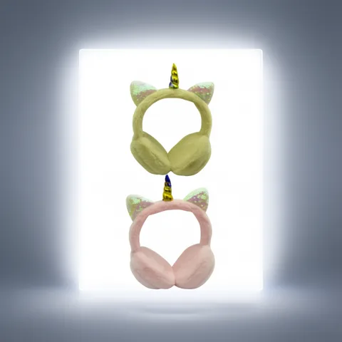 Audifonos Para Niños Con Cable Orejas De Gato, Con Luz, Vincha, Diseño De Peluche. - imagen 4