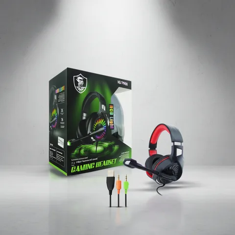 Audifono Para Gamer Con Microfono, IG-7900, Con 2 Plug 3,5Mm, Con Luz RGB. En Caja. - imagen 2