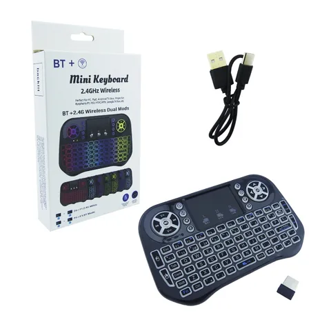 Teclado Mini Para Smart TV Bluetooth E Inalambrico Multi Color Compatible Con TV BOX, PC Y Smartphone. - imagen 1